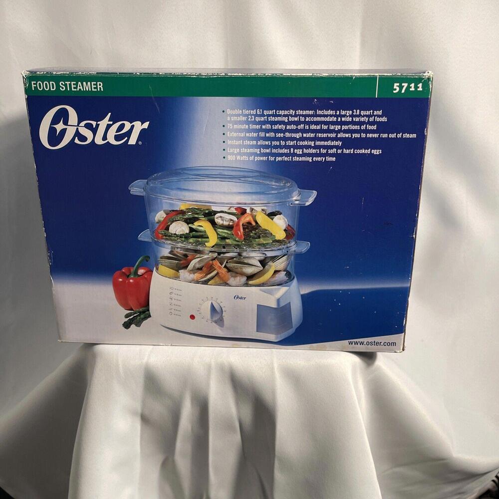 Oster 6.1 Quart 2 Tier Electric Food Steamer & Rice Cooker